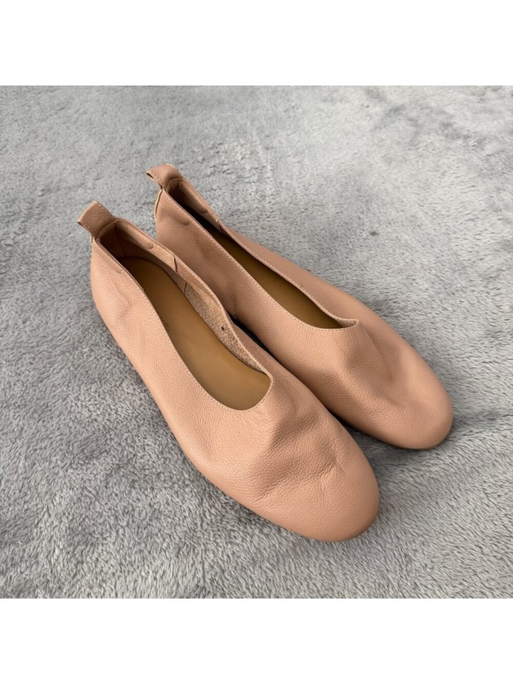 Everlane Italian Leather Day Glove Ballet Flats Womens 8.5 Nude Tan Shoes